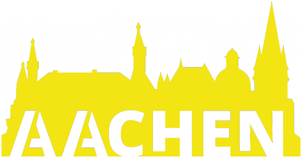 Auto-Aufkleber Aachener Skyline - Gelb