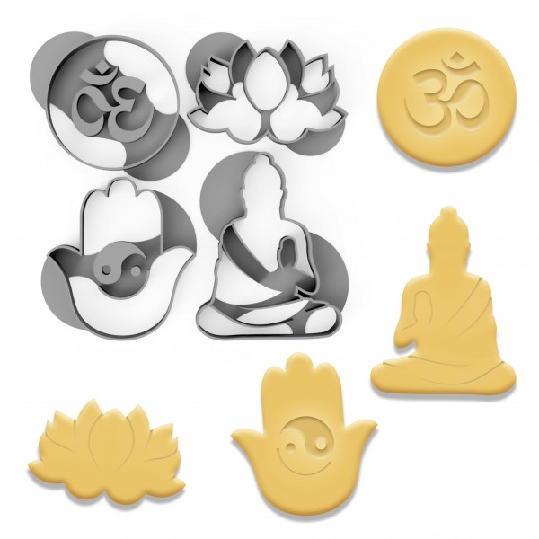 Keksausstecher Set Buddha / Yoga